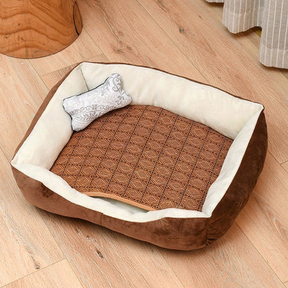 Washable Dog Bed Soft Eco-Friendly Summer Mat Dog Bed