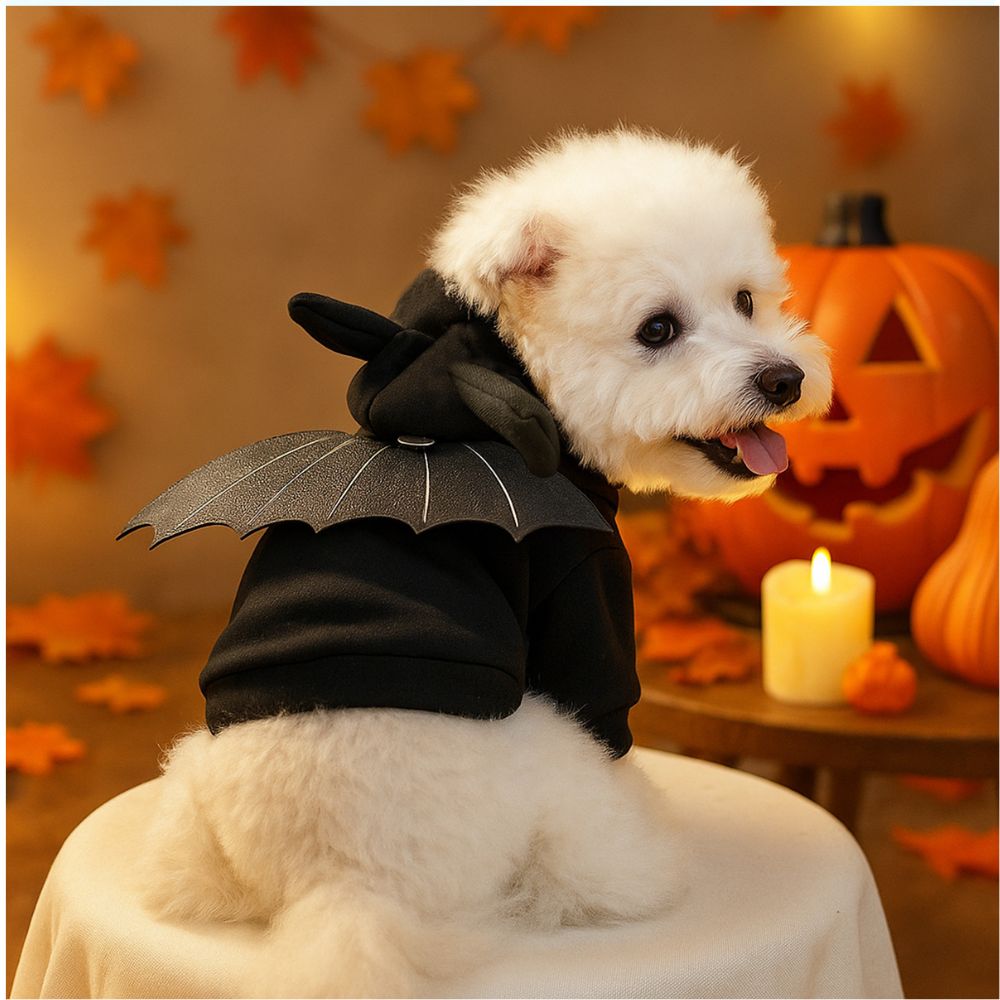 Halloween Bat Wing Dog Hoodie