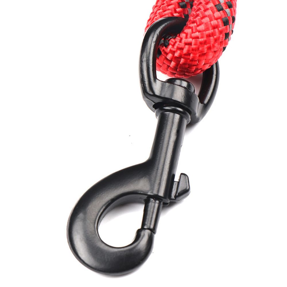 Reflective Rope Dog Leash with Waste Bag Holder – Durable Anti-Pull Pet Lead