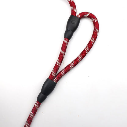 Reflective Rope Dog Leash with Waste Bag Holder – Durable Anti-Pull Pet Lead